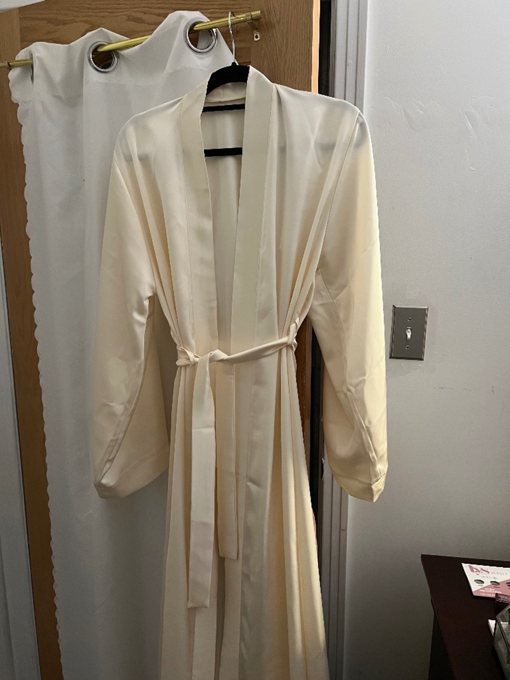 Floor Length Satin Kimono Robe